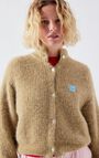 Women's cardigan East - MELANGE SAND - Beige - S