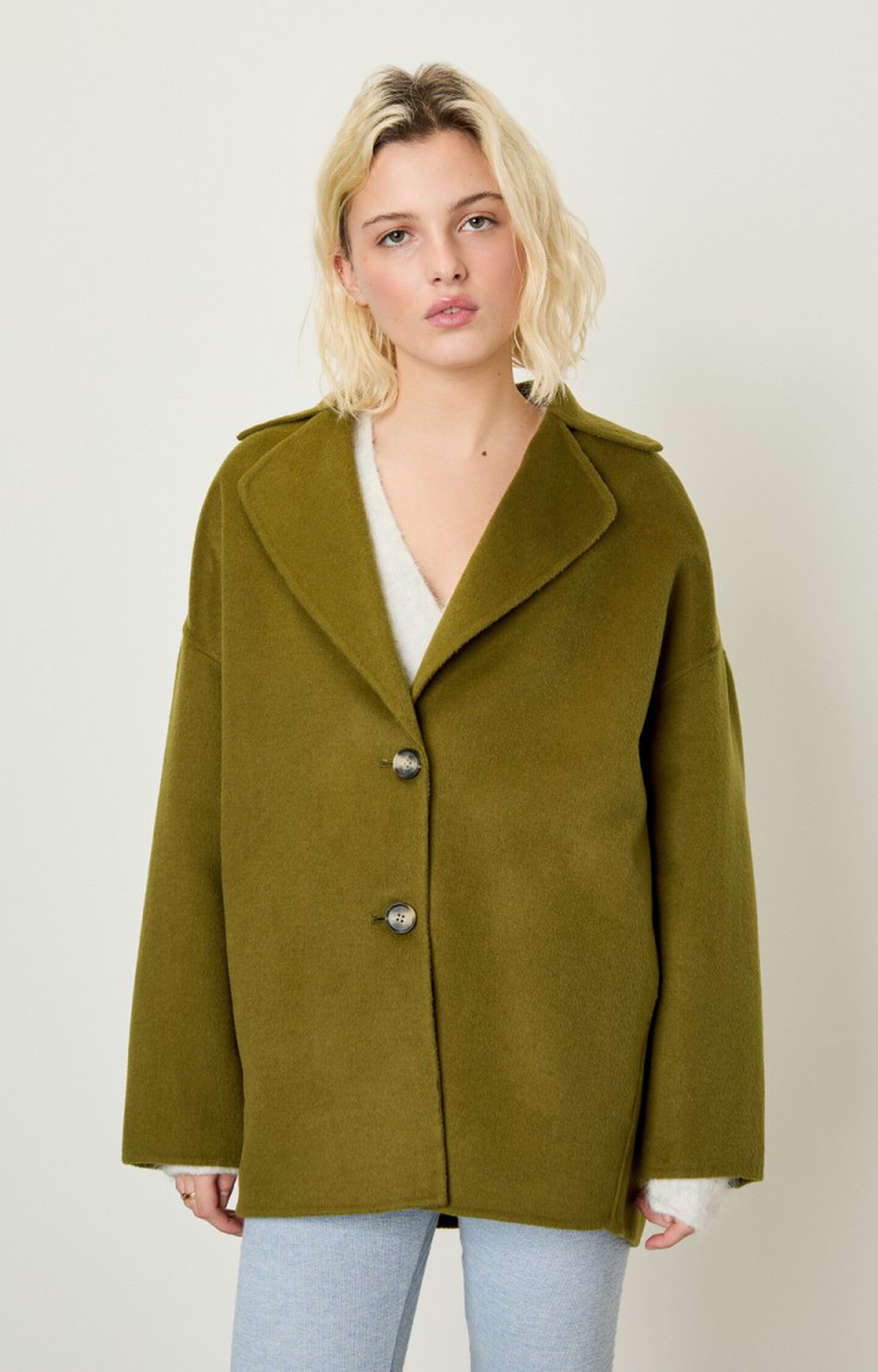 Damenmantel Dadoulove - SCHAUM Grün - E22 | American Vintage 