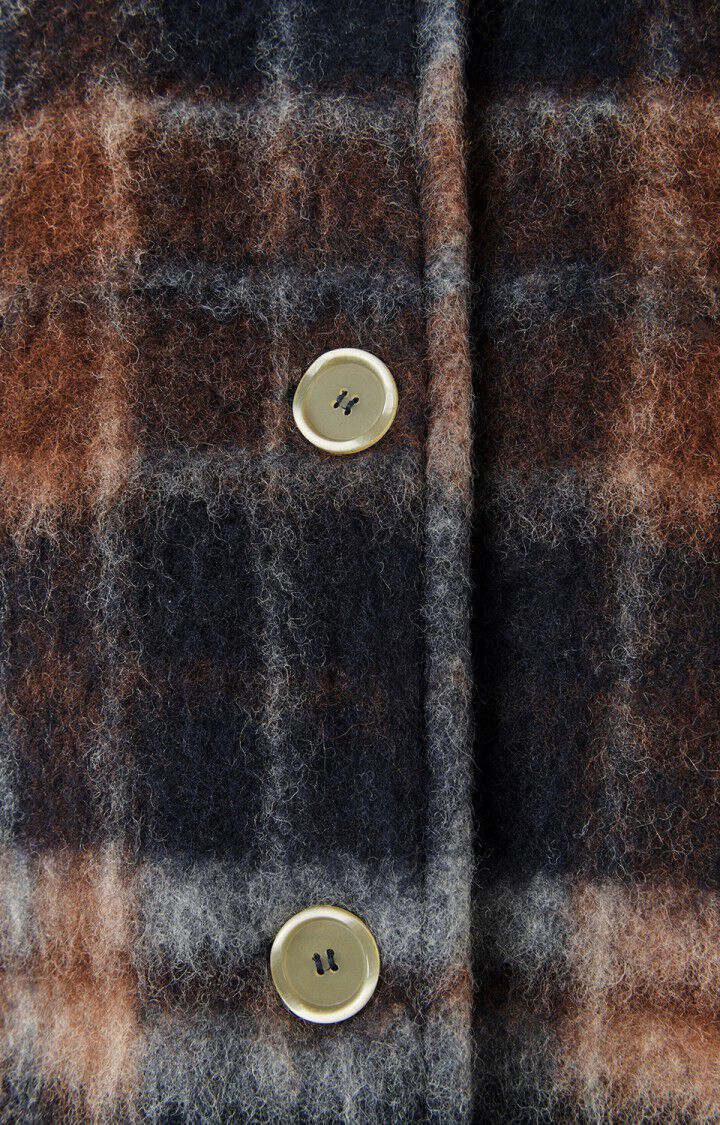 Women's coat Geomark, NAVY TARTAN, hi-res-model