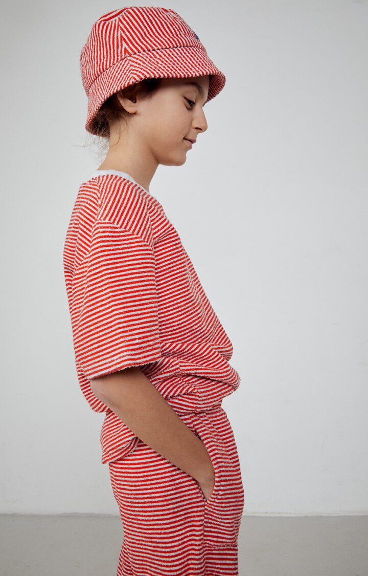 T-shirt enfant Bobypark, RAYURES ROUGES ET GRISES, hi-res-model