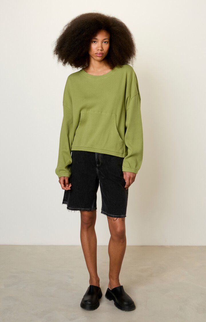Damessweater Luto - LEGUAAN - Groen - S