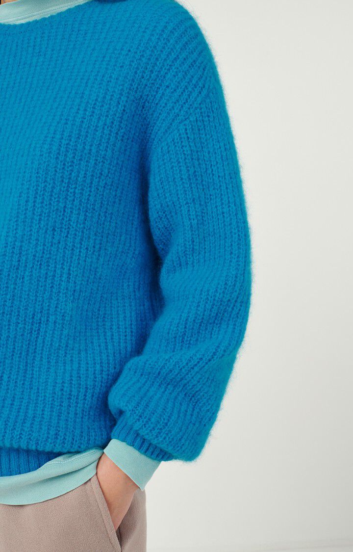 American Vintage Synthetic East Turquoise Brushed-knit Cardigan in Blue Womens Clothing Jumpers and knitwear Cardigans 