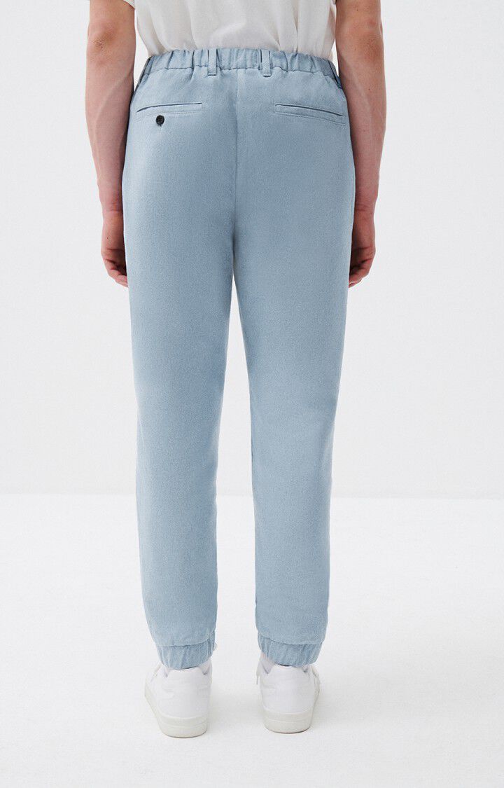 Men's Blue Cotton Pants Silvkslac.1.Blu