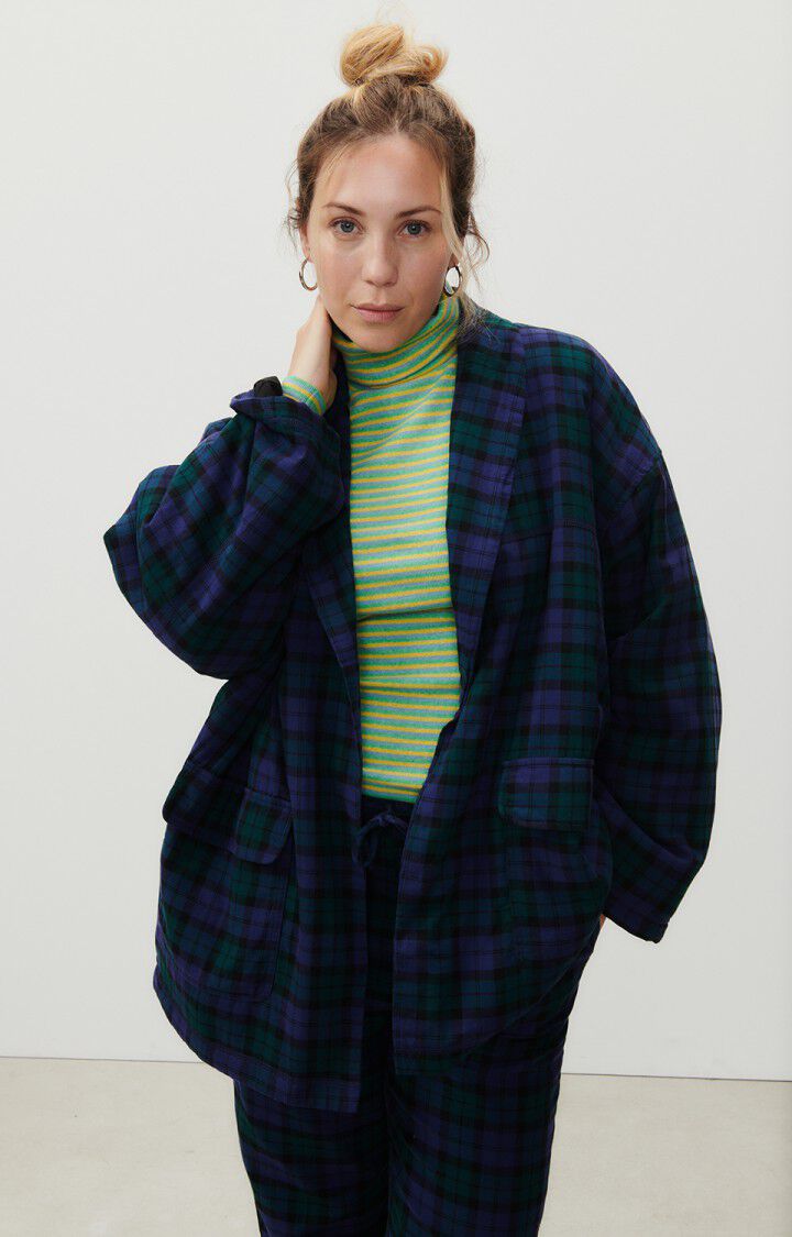 Women's jacket Yuzy, GREEN PURPLE TARTAN, hi-res-model