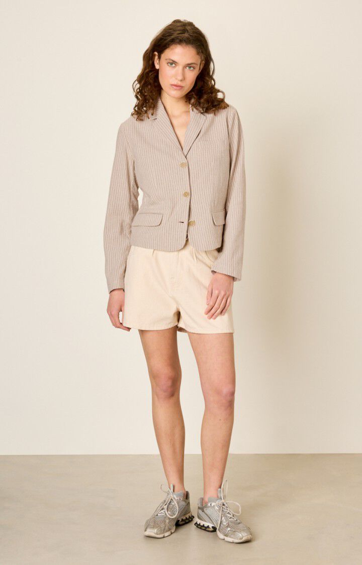 Blazer femme Kybood - RAYURES BEIGES - Beige - Marron - S