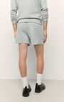 Men's shorts Urystreet, GRIS CHINE RAYE VERT ET BLEU, hi-res-model