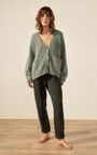Women's cardigan East, GREEN-GREY MELANGE, hi-res-model