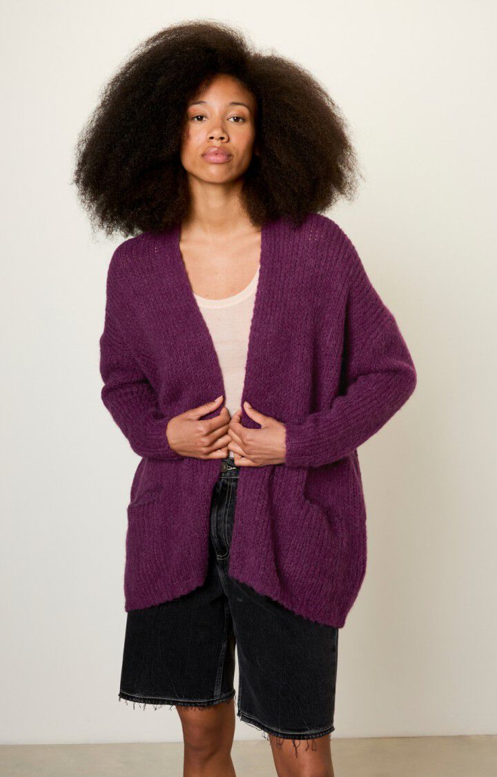 Women's cardigan Noboo, PLUM, hi-res-model