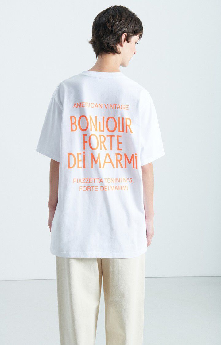 Unisex's t-shirt Fizvalley "Bonjour Forte dei Marmi" - WHITE - White