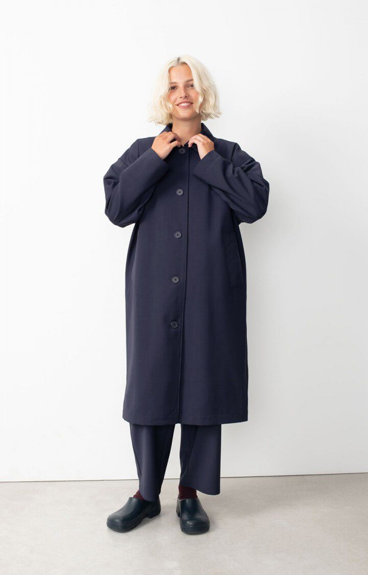 Women's trench Doacity, NAVY, hi-res-model
