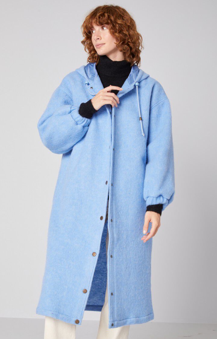 manteau court femme bleu