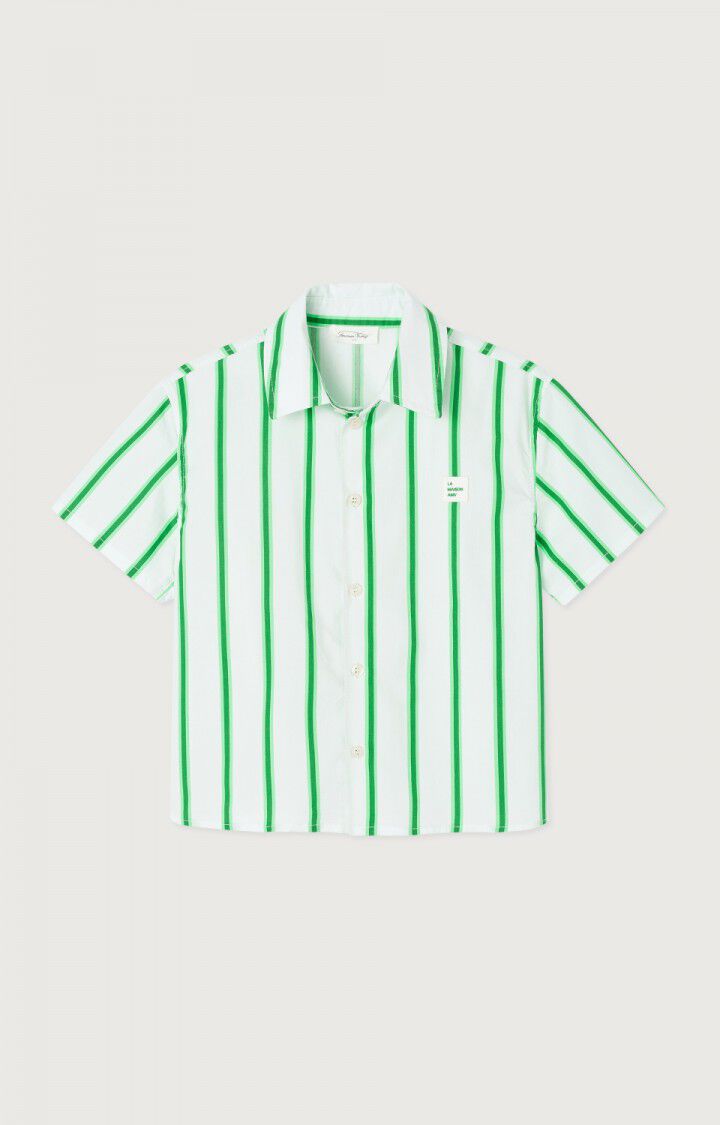 Kid's shirt Zatybay - NEON LAGOON STRIPES - White - Vert - 3