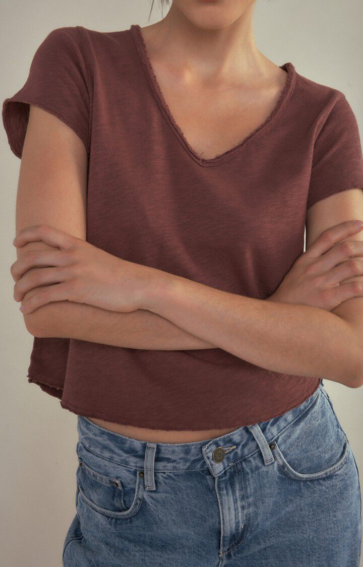 Women's t-shirt Sonoma, VINTAGE DARK RED, hi-res-model