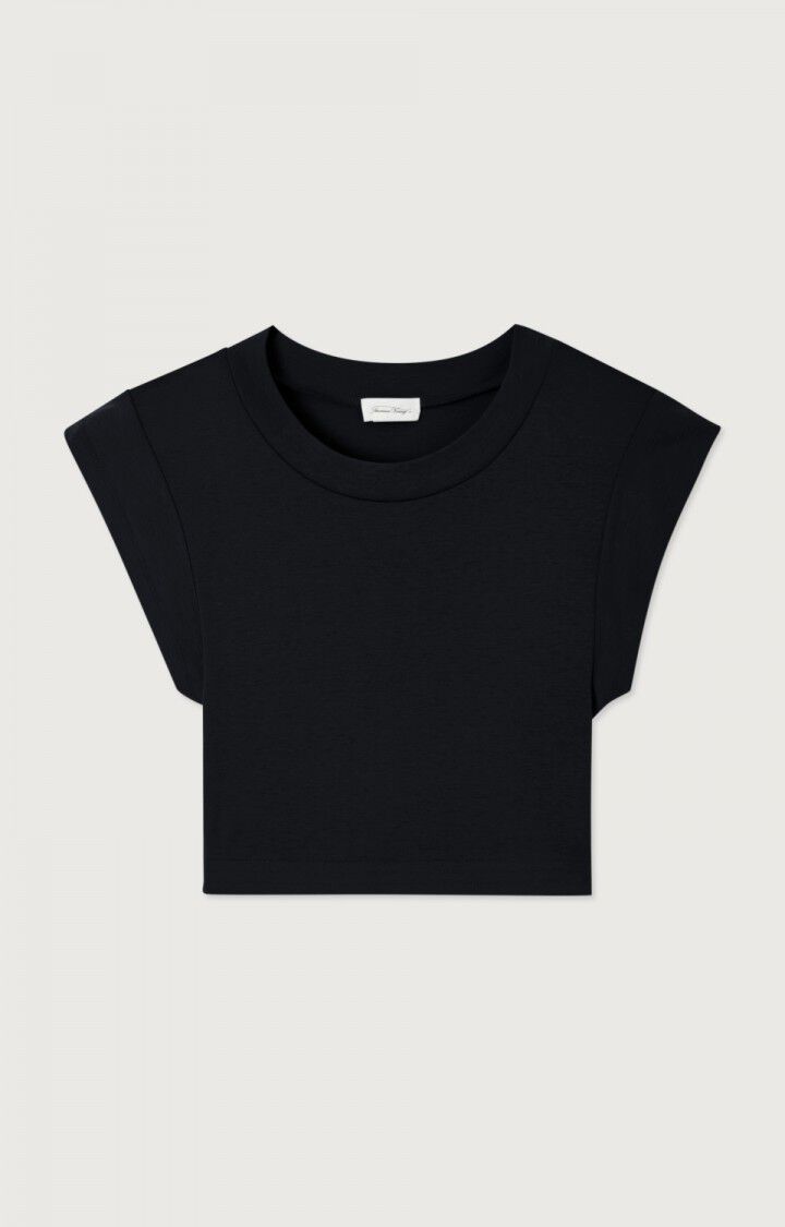 american vintage T-shirt femme Voklay - NOIR Manches courtes Noir - H22B