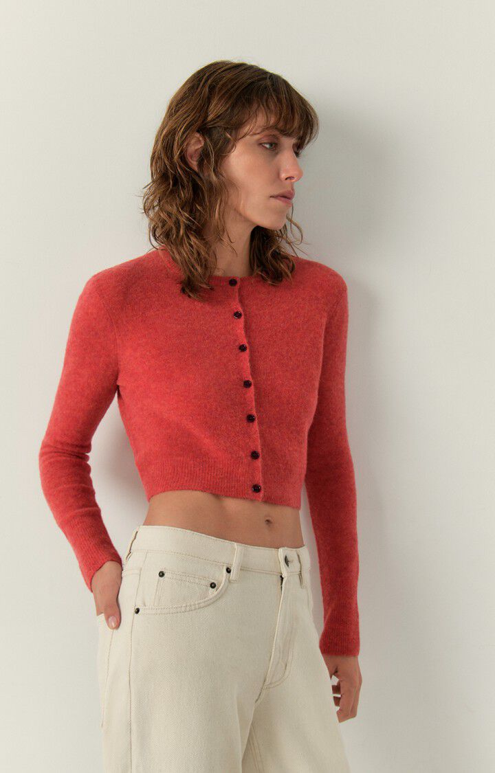 Women's cardigan Razpark - LOVE MULTIMELANGE 60 Long sleeve Red
