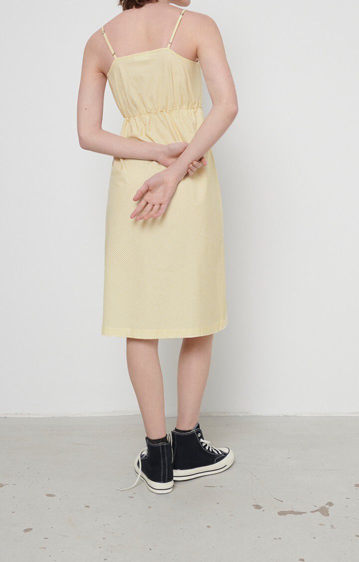 Women's dress Eliabay - YELLOW STRIPES - Yellow - Blanc - S