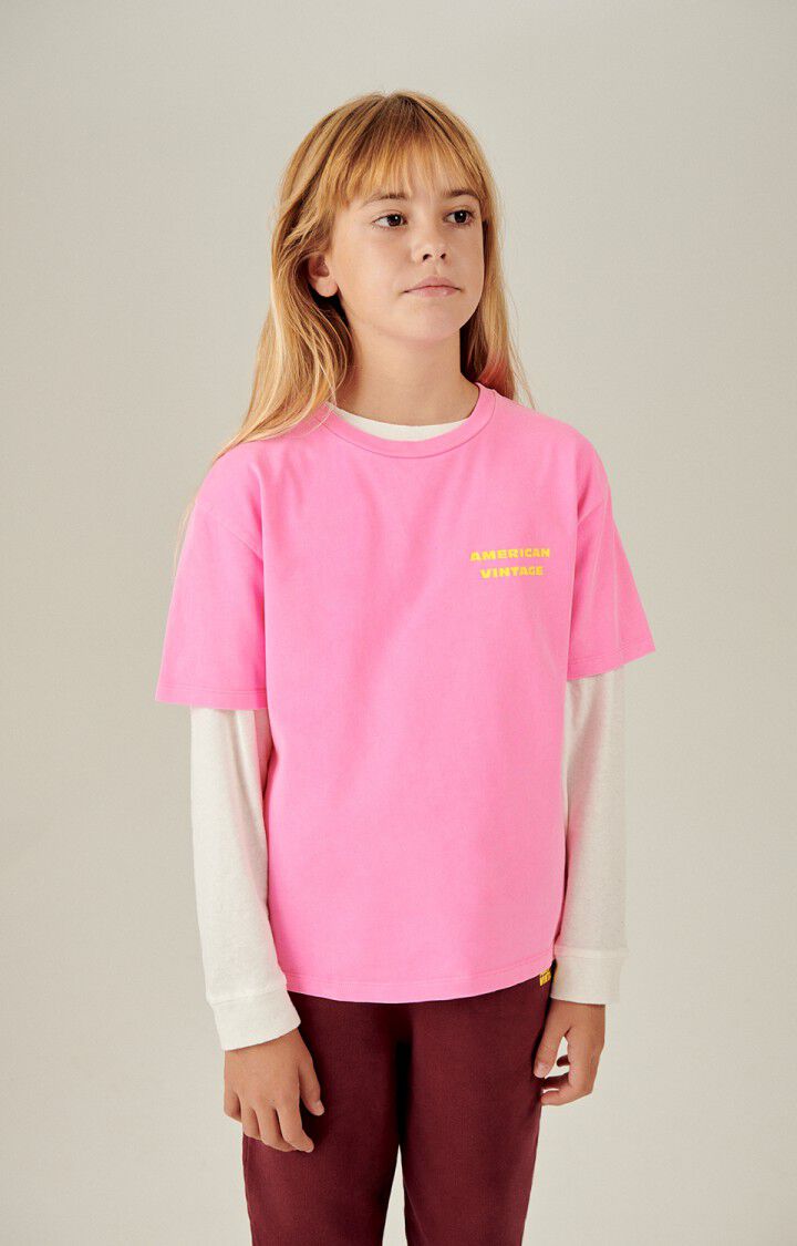 Camiseta niños Fizvalley, ROSA NEóN, hi-res-model