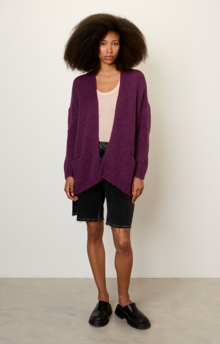 Women's cardigan Noboo, PLUM, hi-res-model