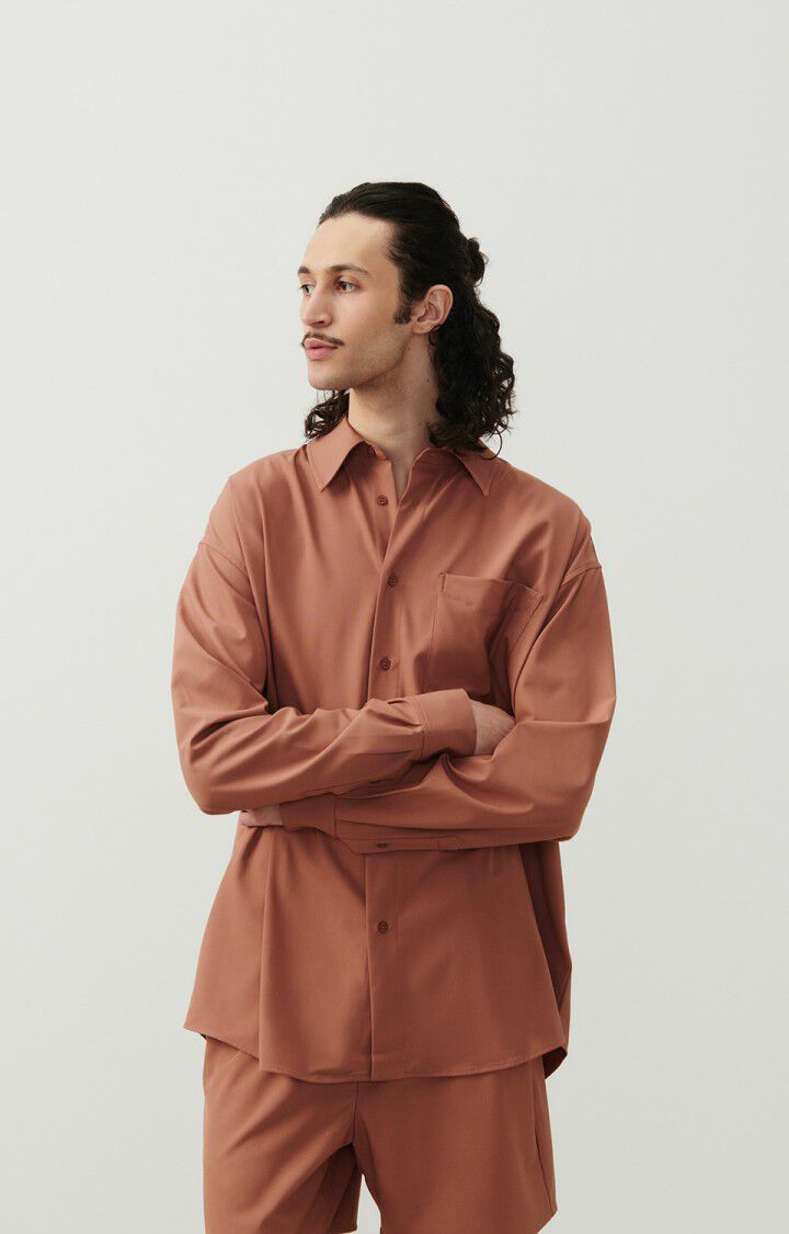 Men's shirt Kabird, CHESTNUT SPREAD, hi-res-model