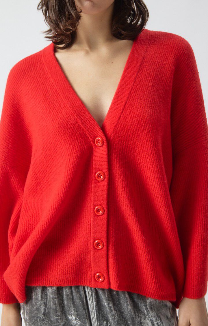 Women's cardigan Damsville, STRAWBERRY, hi-res-model