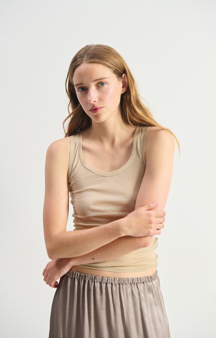 Women's tank top Massachusetts - VINTAGE BULGUR - Beige - S