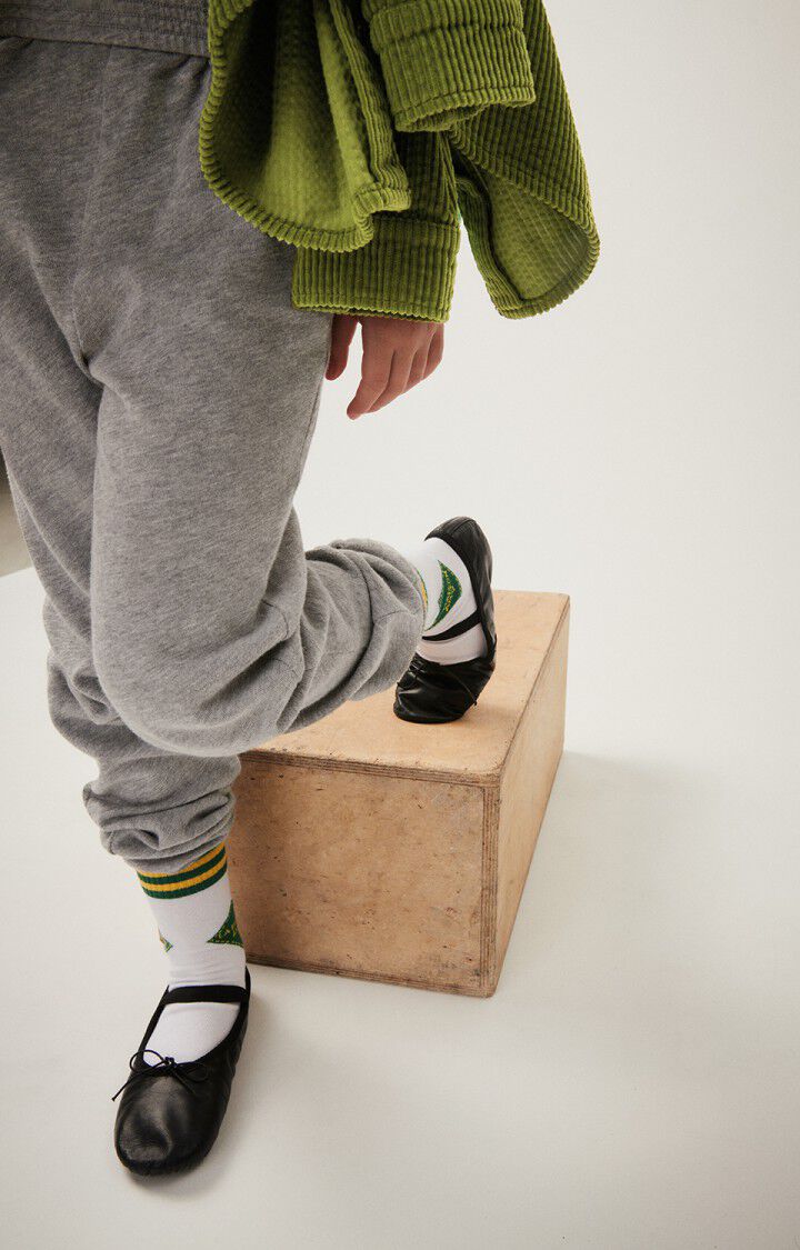 Kid's socks Clypsun, GREEN AND YELLOW STRIPED, hi-res-model