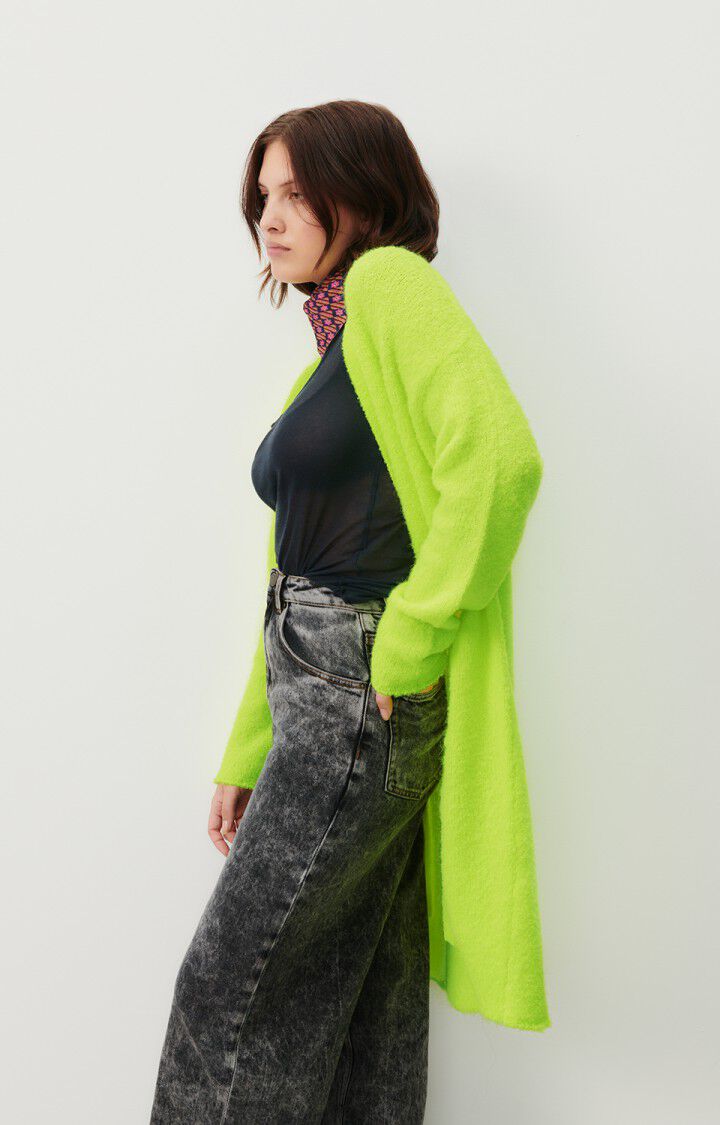 Women's cardigan Cikoya, NEON YELLOW, hi-res-model