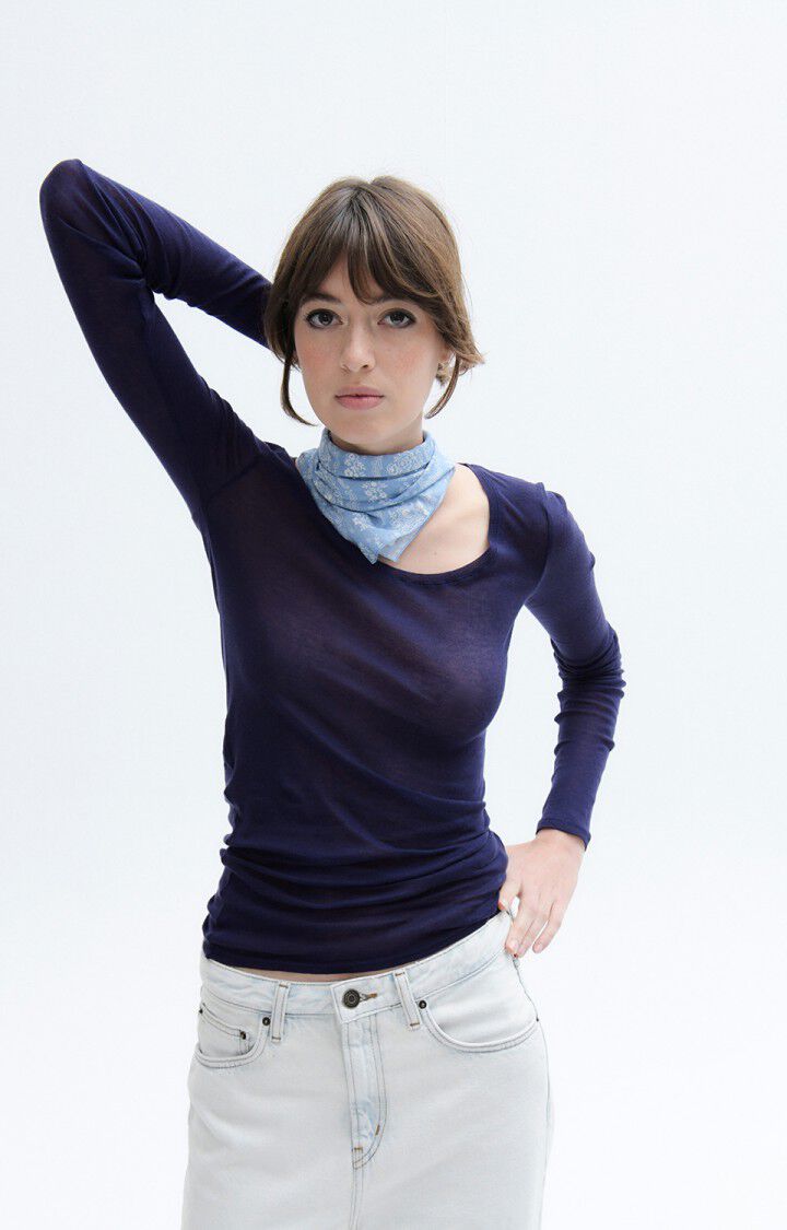 T-shirt femme Massachusetts, AUBERGINE VINTAGE, hi-res-model