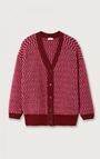 Women's cardigan East, CARDINAL AND BUBBLE GUM MOTTLED, hi-res