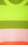 Women's jumper Vitow - MULTICOLORED STRIPES - Green - Rose - Orange - XS-S