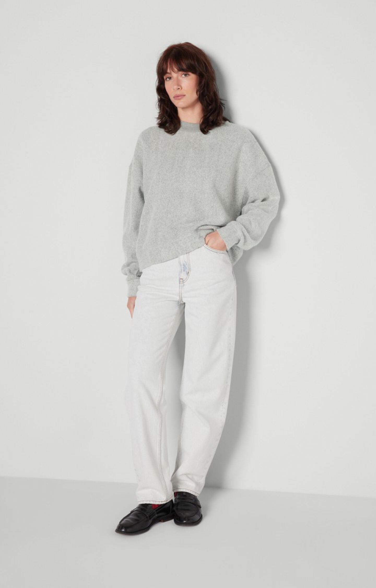 Women\'s sweatshirt Noyrock - HEATHER GREY 50 Grey - H22 | American Vintage