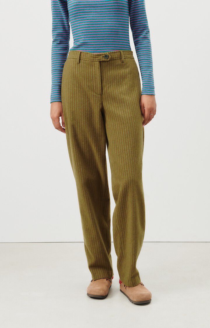 Women's trousers Dopabay, BLUE AND KHAKI STRIPES, hi-res-model