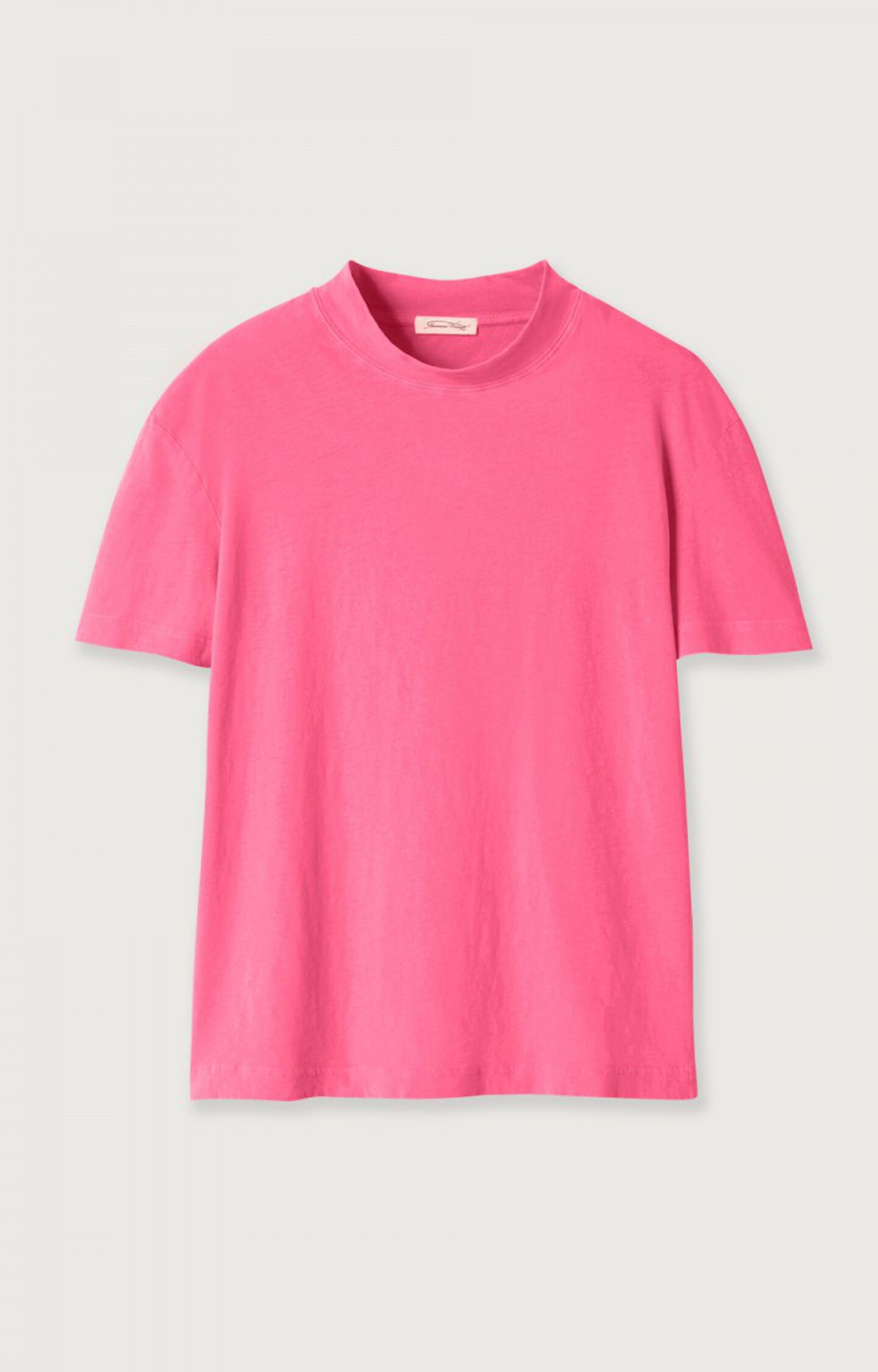 Kurze NEONPINK Damen-t-shirt - H22 Vintage 17 Aksun - Ärmel Rosa American |