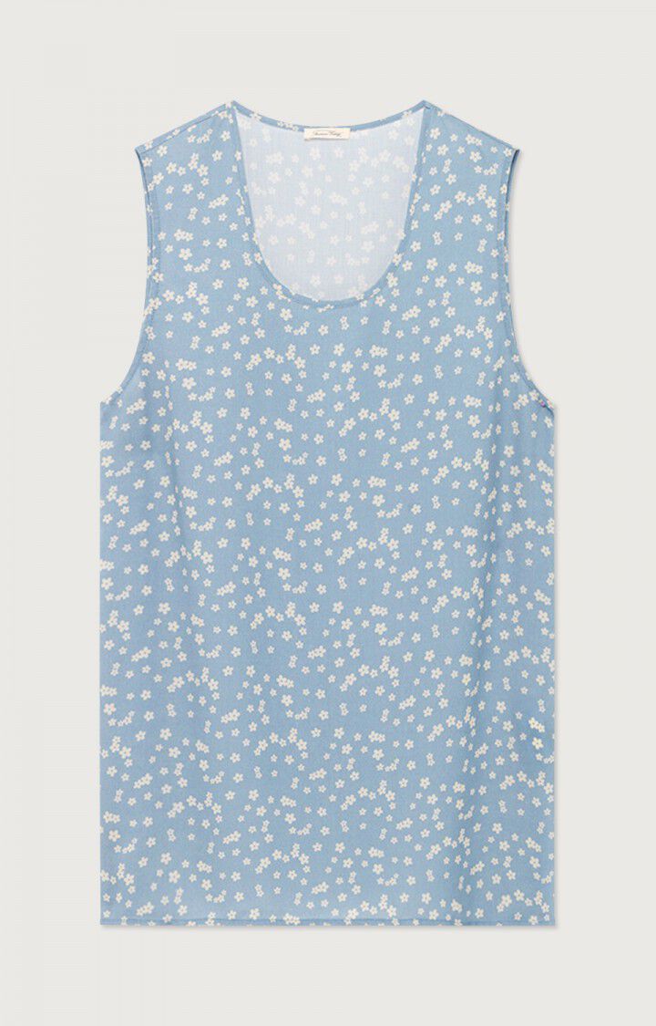 Women's top Line Bridge - BLUE FLOWER - Blue - Blanc