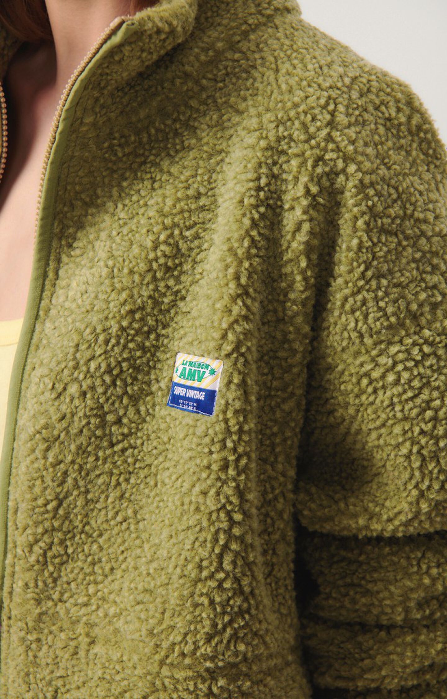 Women's jacket Hoktown MELANGE OLIVE GROVE 54 Long sleeve Green E24 American Vintage