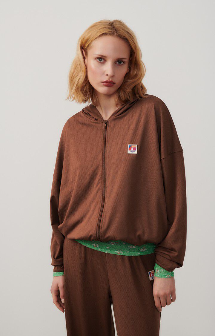 Women's hoodie Apatown, BROWN, hi-res-model