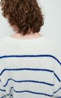 Women's jumper Emow, ECRU STRIPED ELECTRIC BLUE, hi-res-model