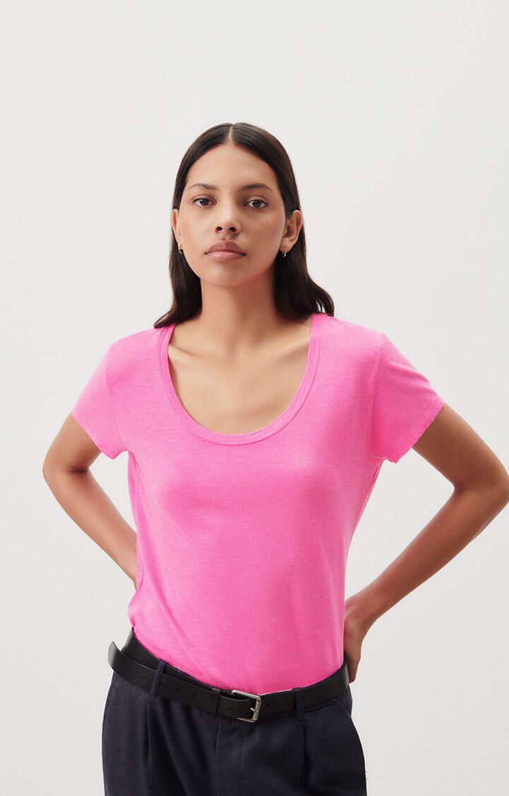 T-shirt femme Jacksonville, ROSE FLUO, hi-res-model