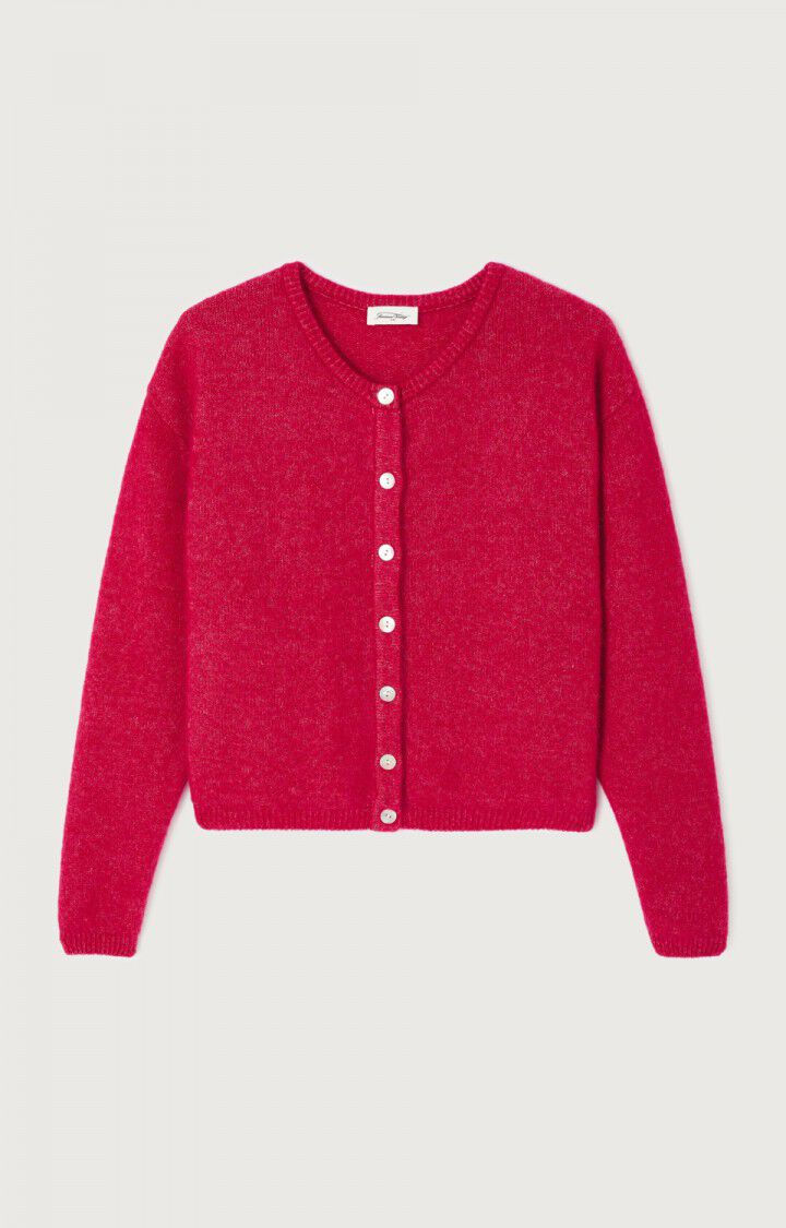 Women's cardigan Vitow - MAGENTA MELANGE - Red
