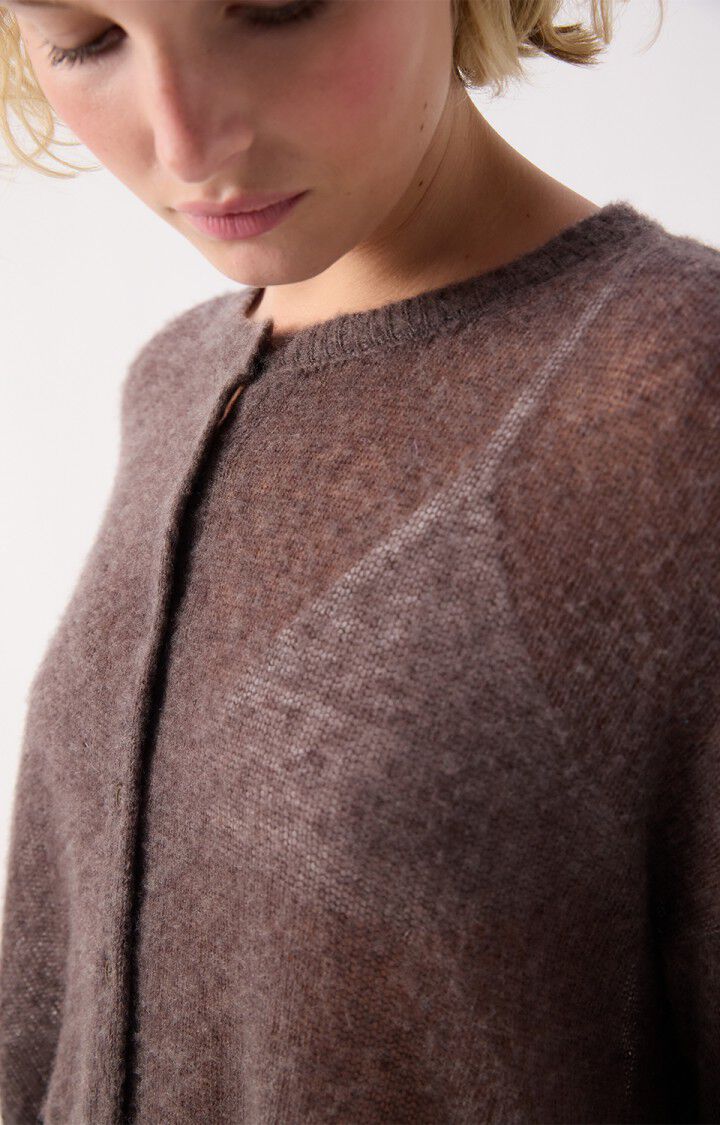 Women's cardigan Bodyrow - MOTTLED HEDGEHOG - Brown - XS-S