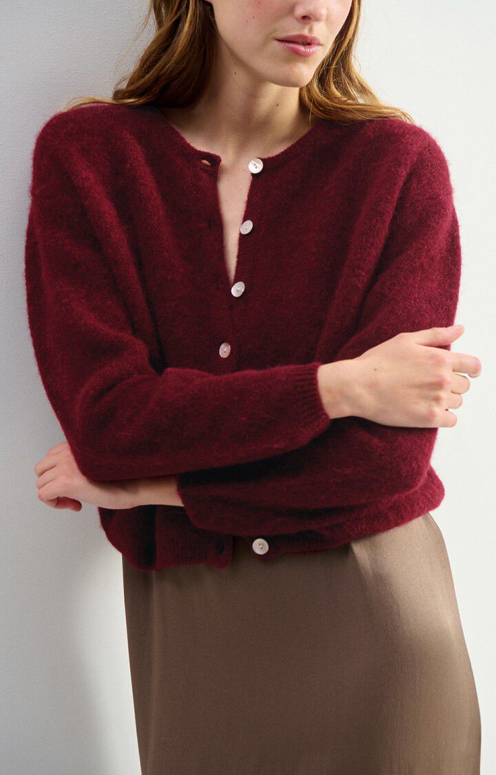 Women's cardigan Vitow - CHERRY MARBLED - Red - S