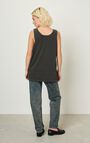 Women's tank top Fizvalley - VINTAGE CARBON - Black - S