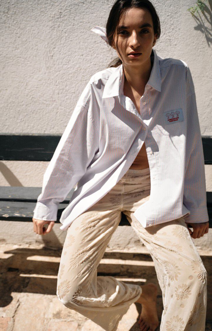 Women's trousers Antaz - VANILLA FLOWER - Beige - Beige