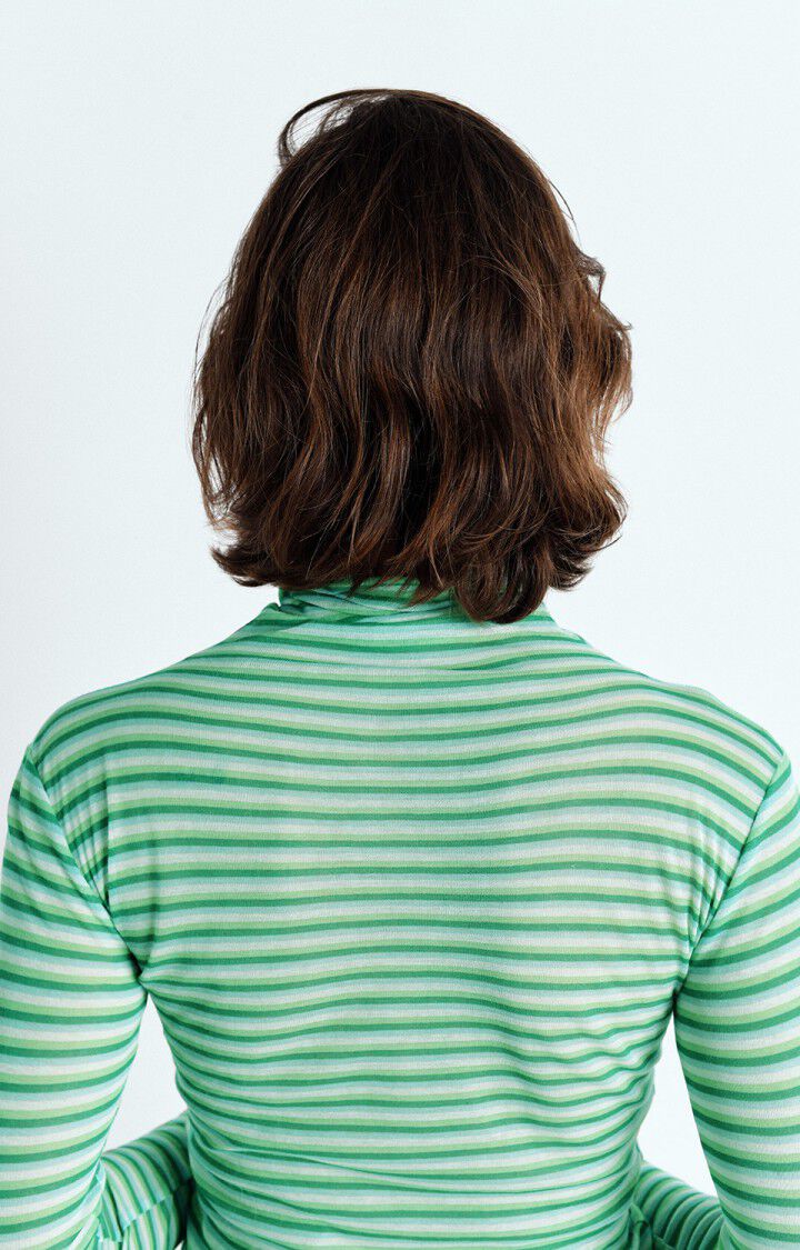 Women's t-shirt Massachusetts, GREEN STRIPES, hi-res-model