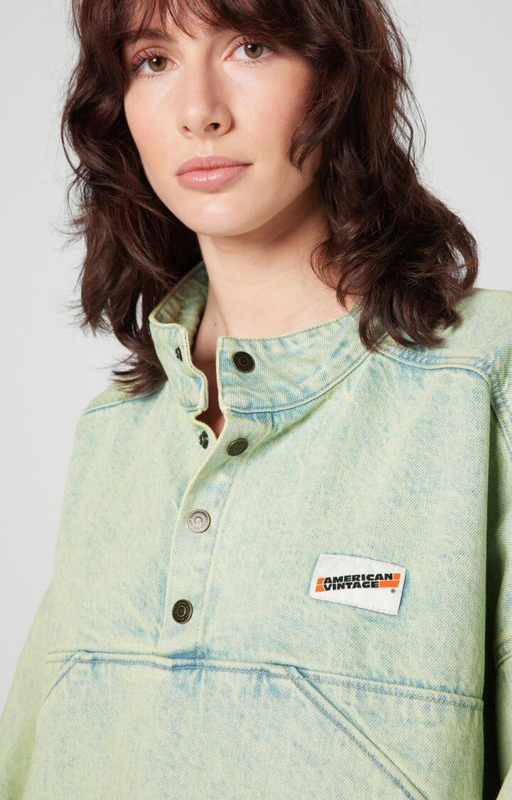 Damensweatshirt Joybird - GR&uuml;N &uuml;BERF&auml;RBEN - Gr&uuml;n - XS-S