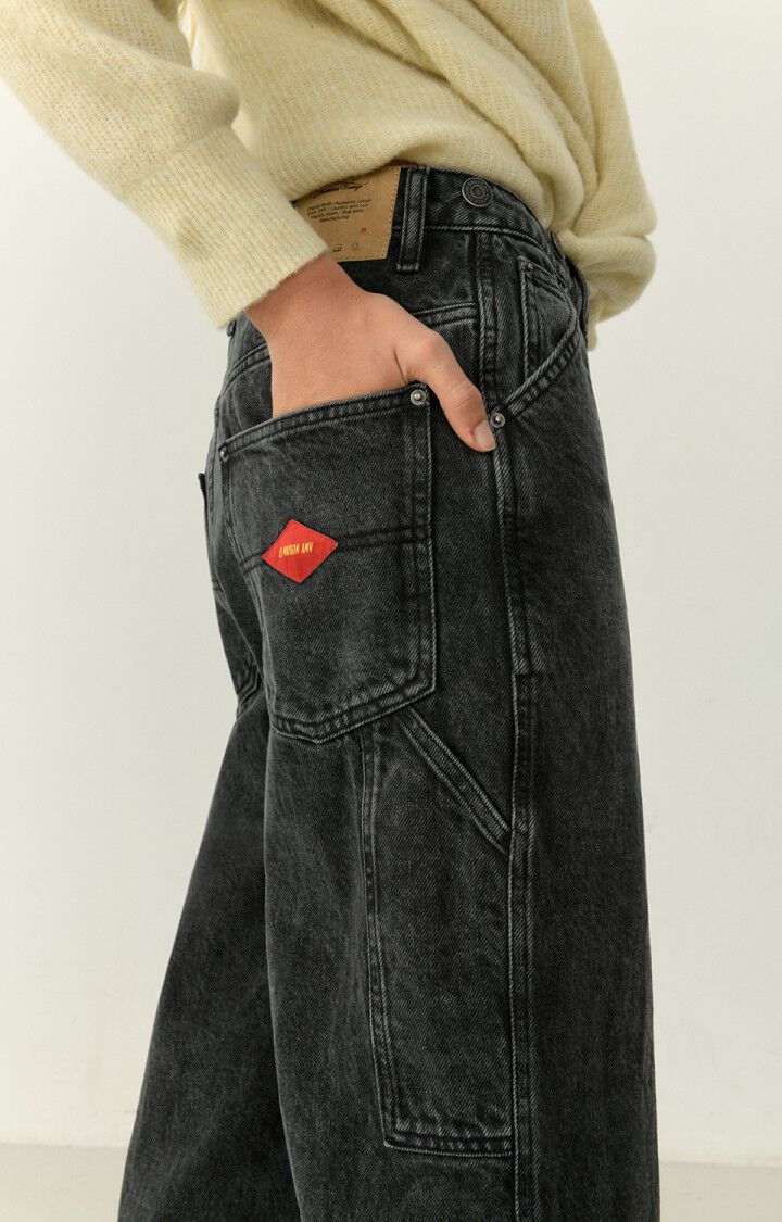 Women's straight jeans yopday, BLACK, hi-res-model