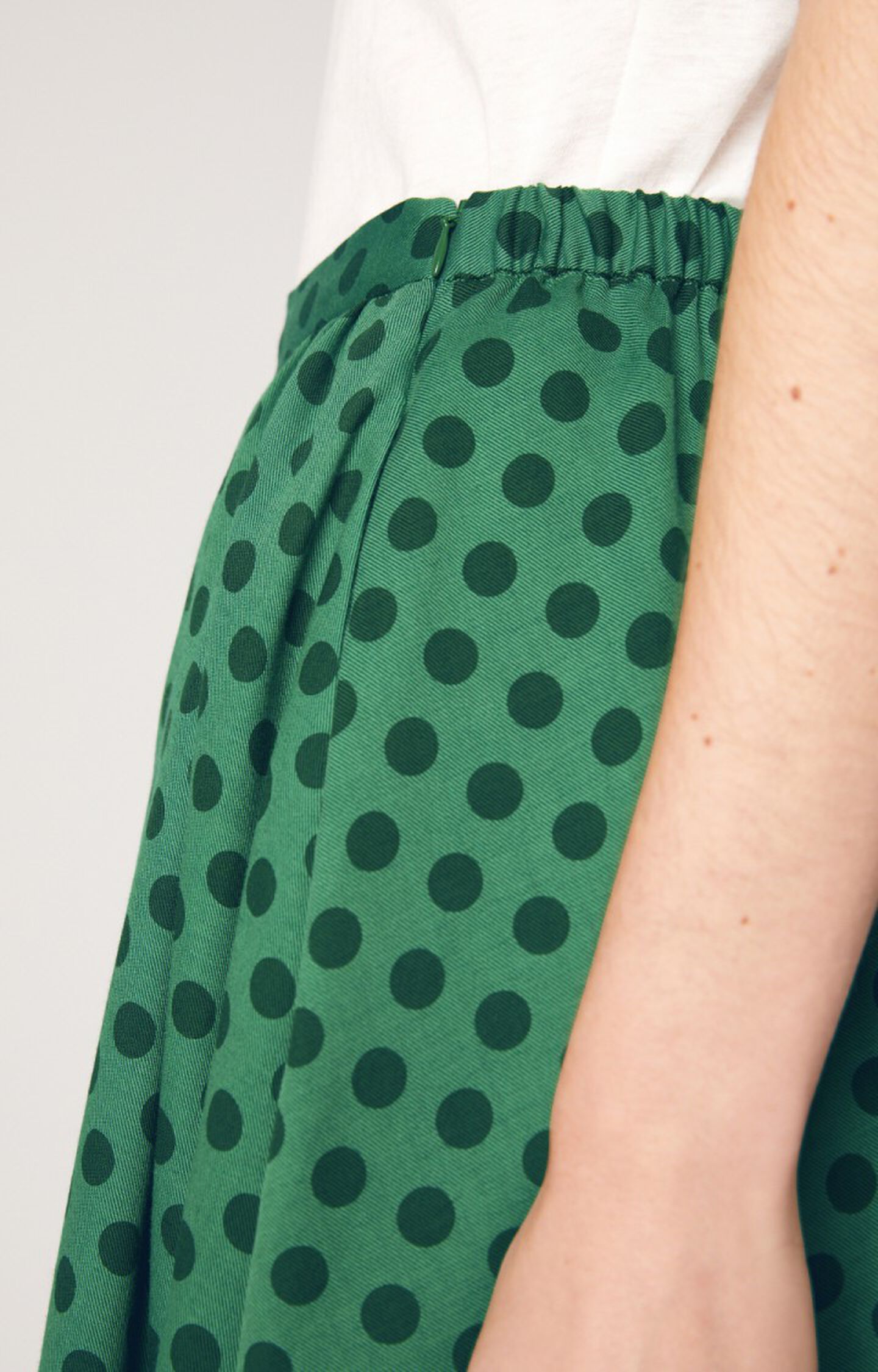 på en ferie anden Pak at lægge Women's skirt Yayowood - LARGE GREEN DOTS Green - H18 | American Vintage