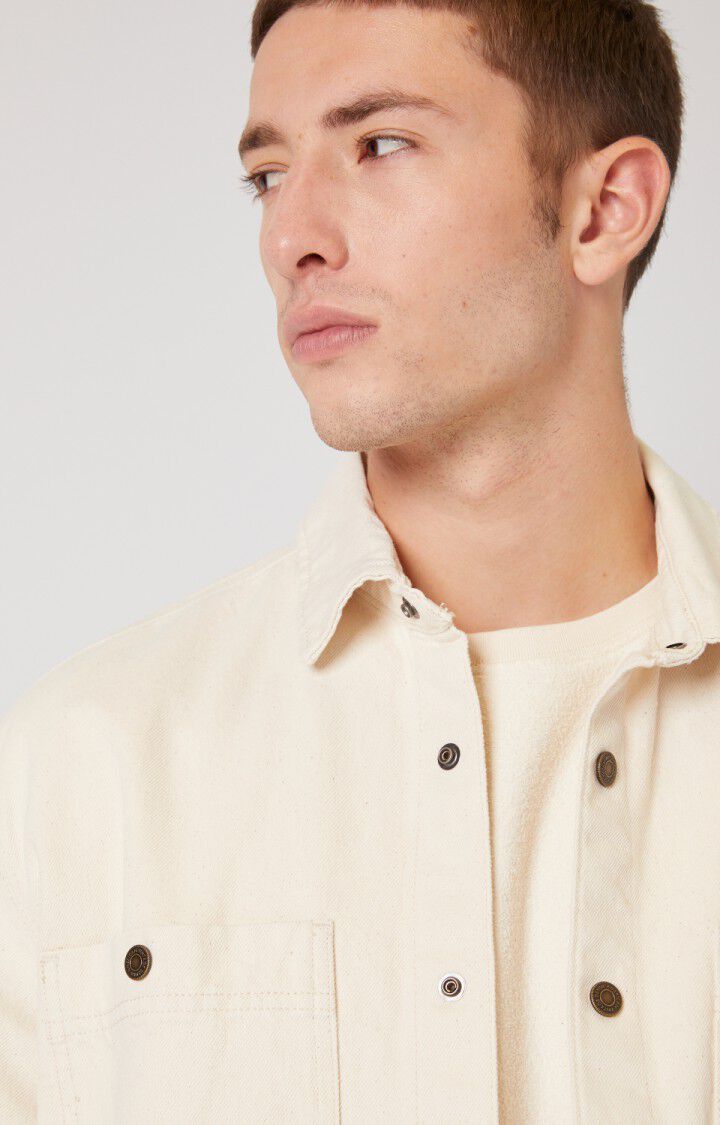 Men's shirt Datcity, ECRU, hi-res-model