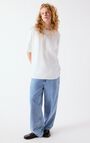 Unisex T-Shirt Fizvalley - "Bonjour" - TBILISSI - Wei&szlig; - Marron - XS