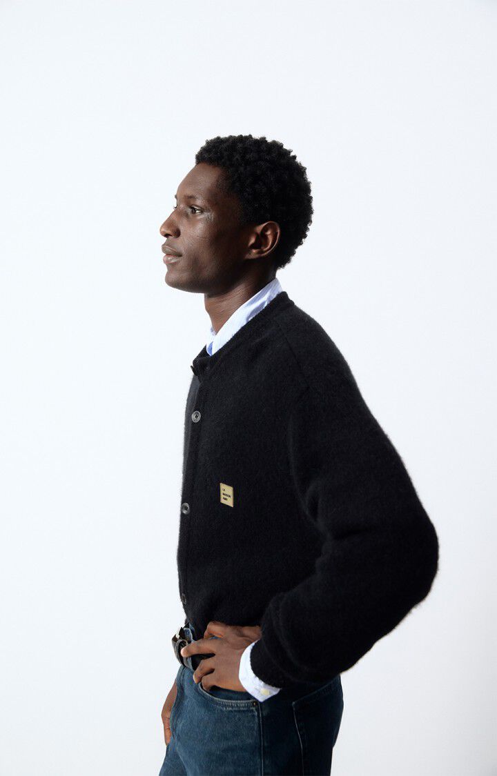 Men's cardigan Vitow, BLACK, hi-res-model